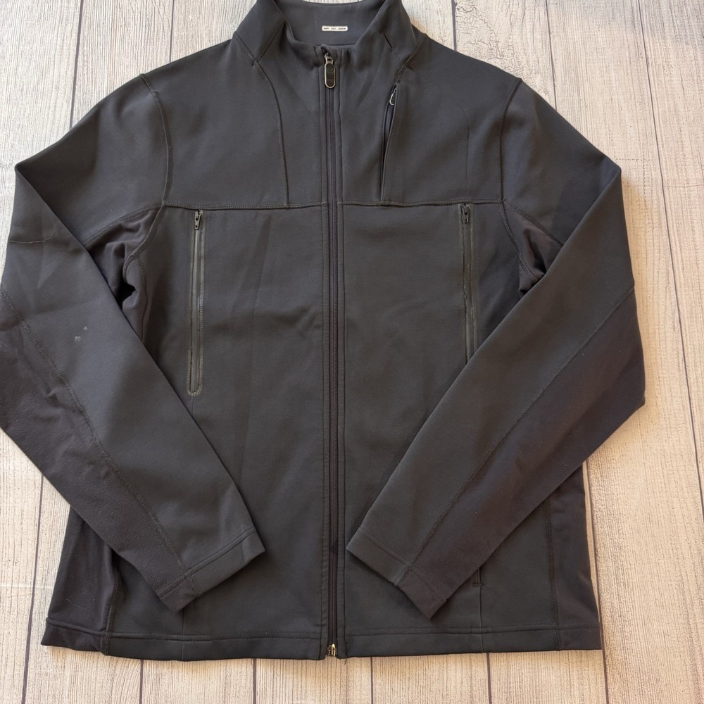 Lululemon Men's Black Full Zip Softshell Jacket Zip Pockets Outdoor Large